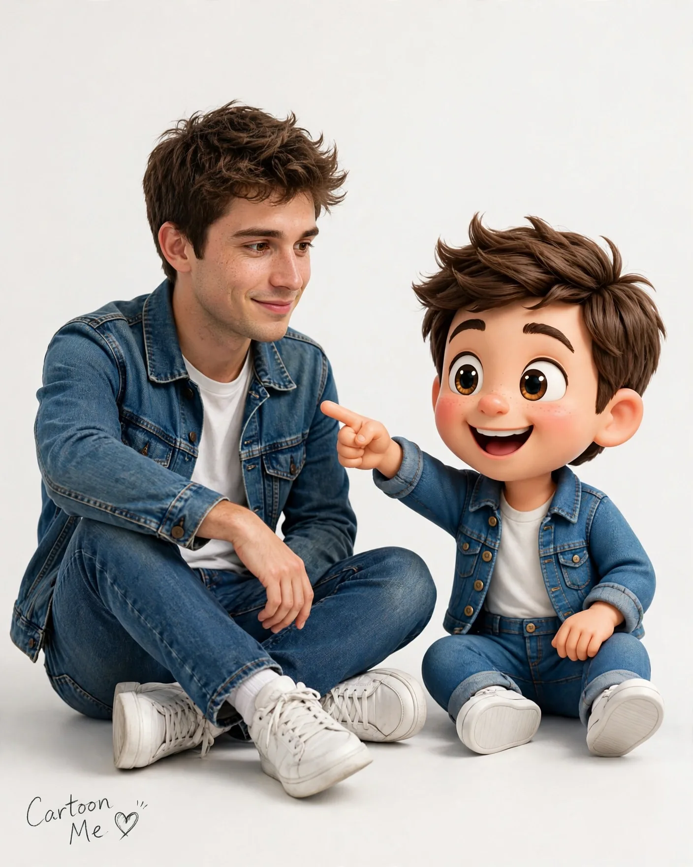 "Cartoon Me" 3D Duo Prompt — You Beside a Pixar-Style Cartoon You