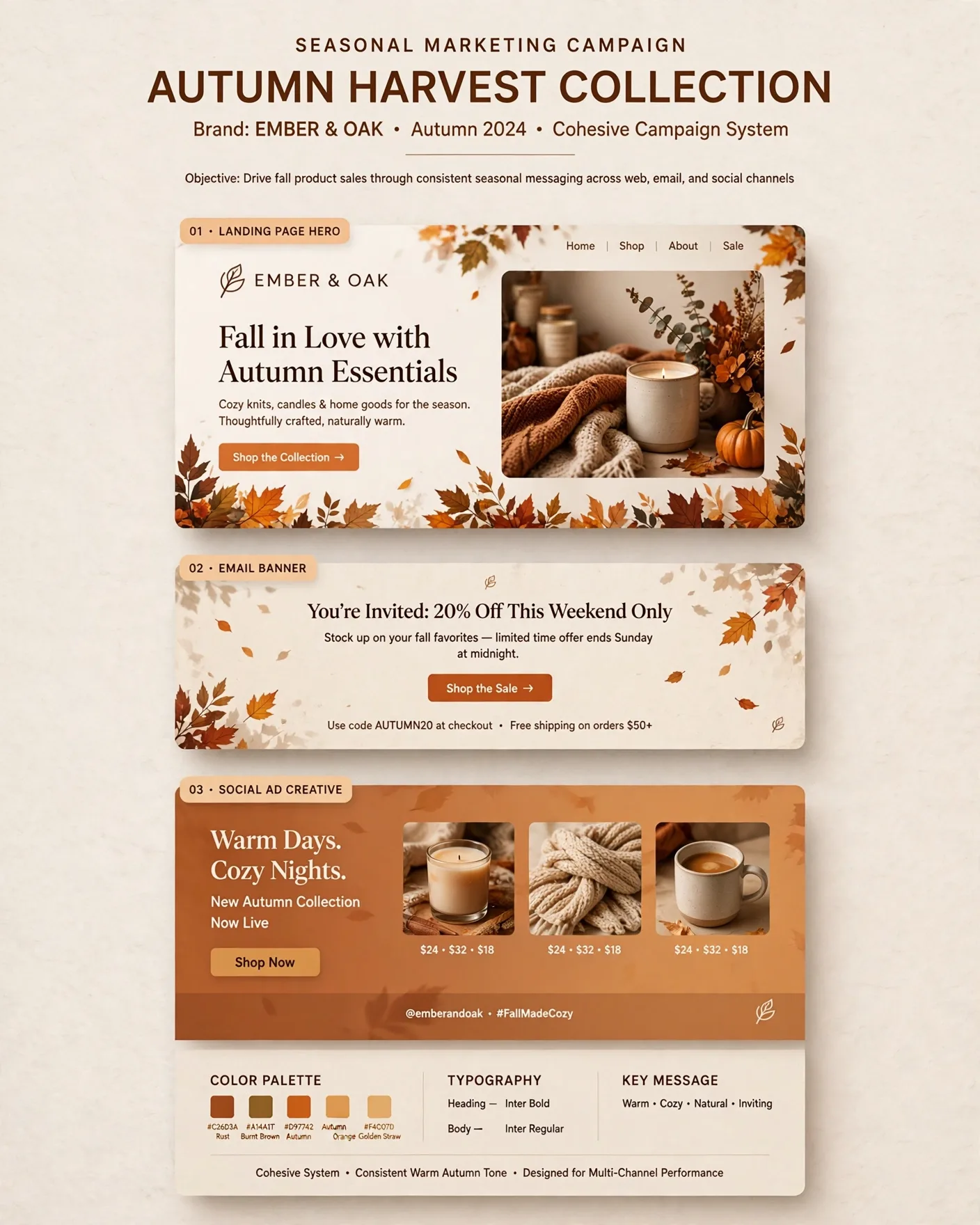 Seasonal Campaign Board — Landing Page, Email, and Ad Creative