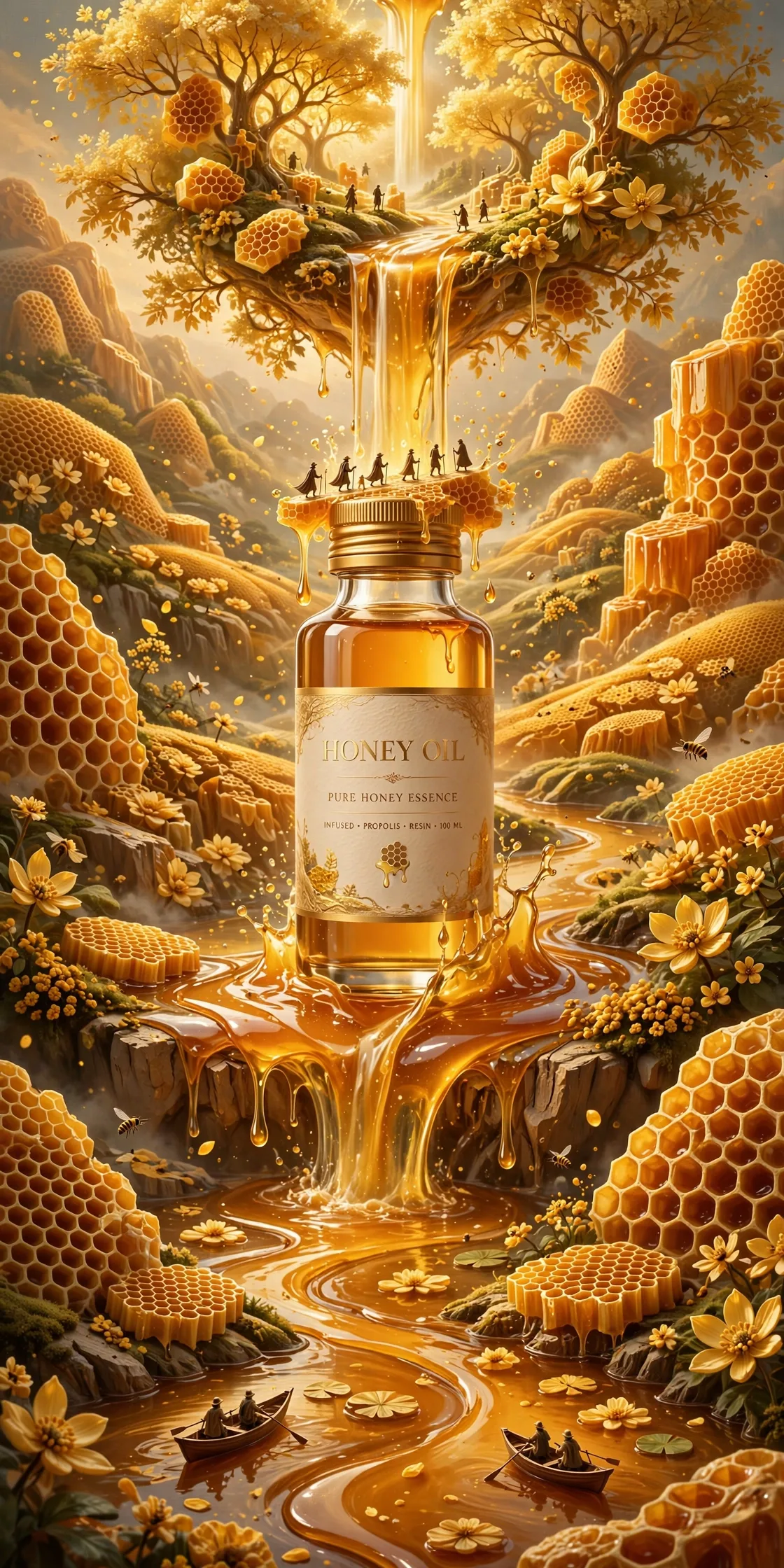 Fantasy Ingredient-Landscape Product Ad Prompt
