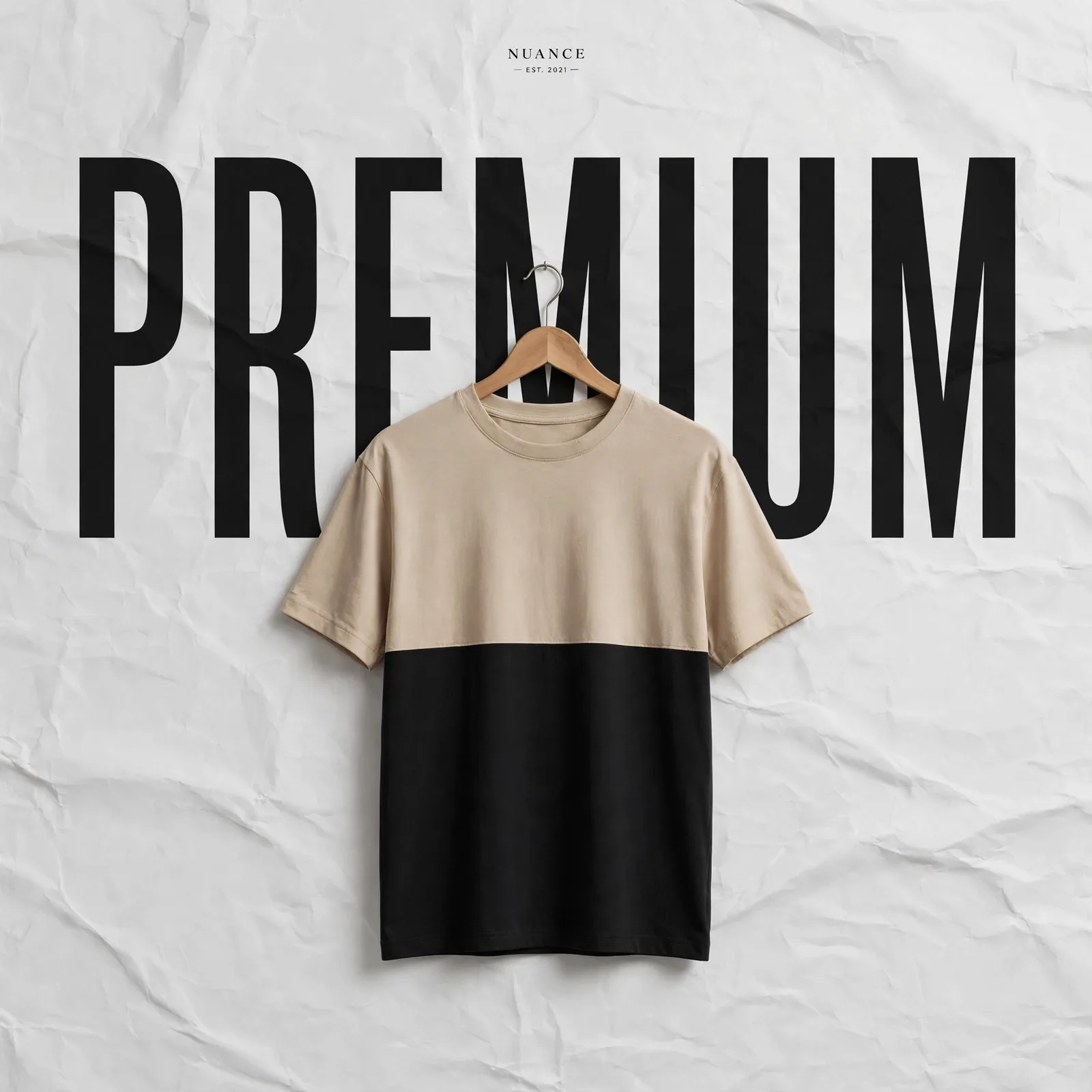 Minimalist Premium T-Shirt Ad Poster Prompt (Editorial Style)