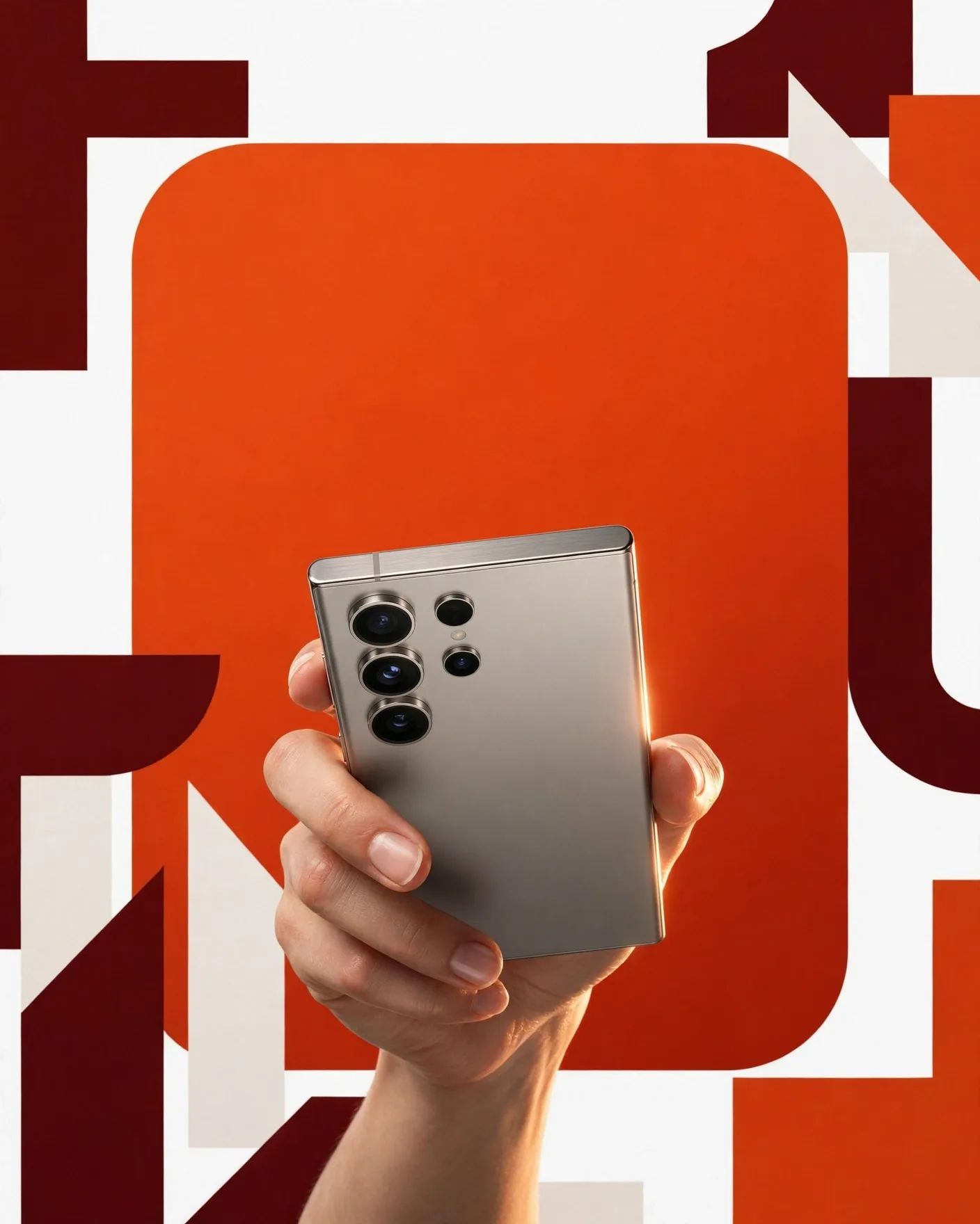 Minimalist Smartphone Campaign Poster Prompt