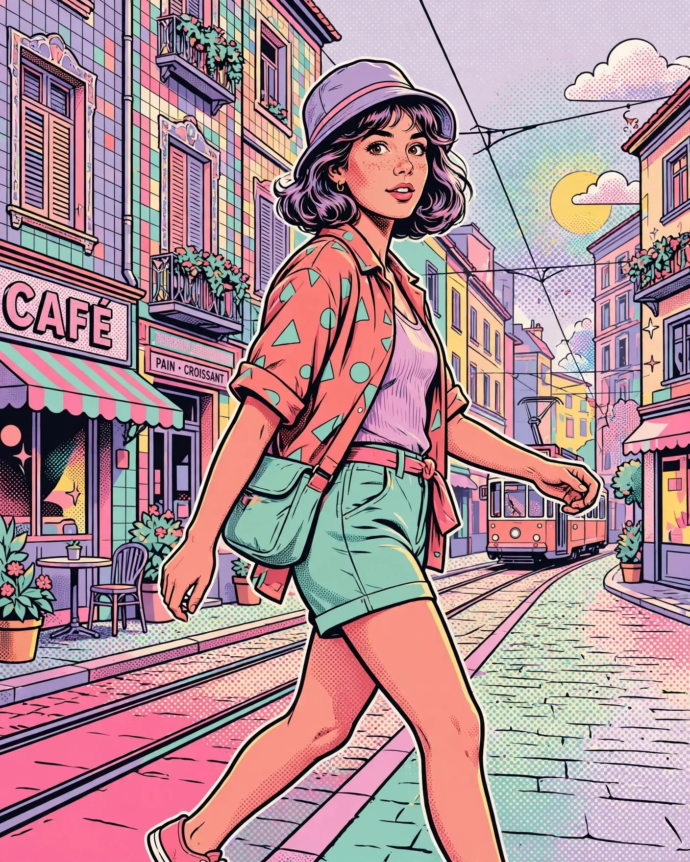 Vibrant 80s Pop-Art Portrait Transformation Prompt
