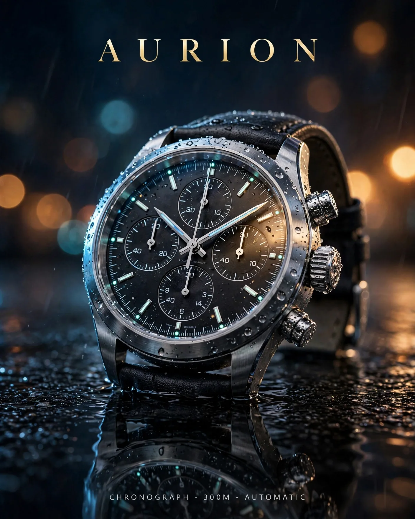 Luxury Chronograph Watch Ad Prompt — Cinematic Timepiece Campaign