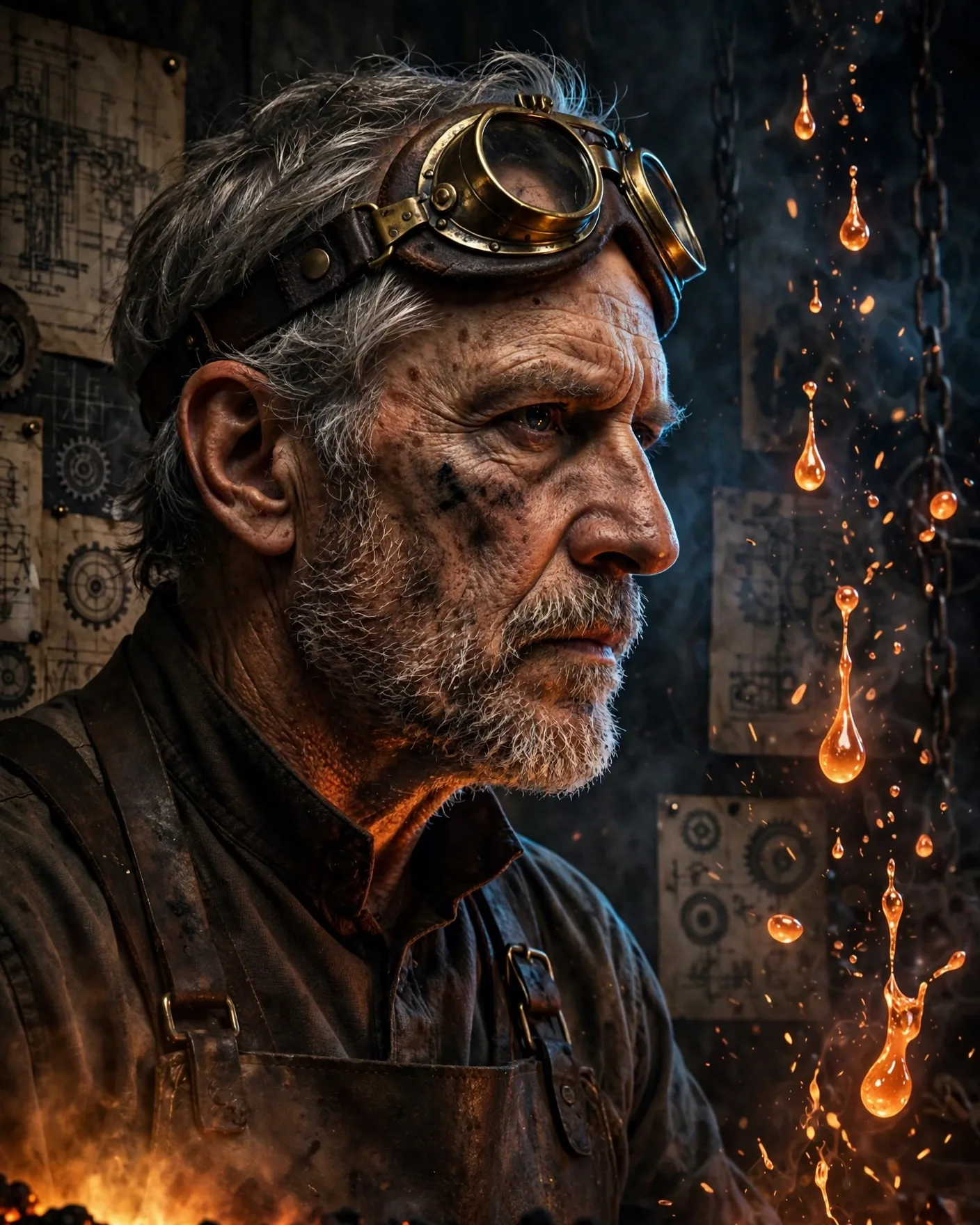 Steampunk Inventor Portrait Prompt — Brass Goggles & Copper Glow