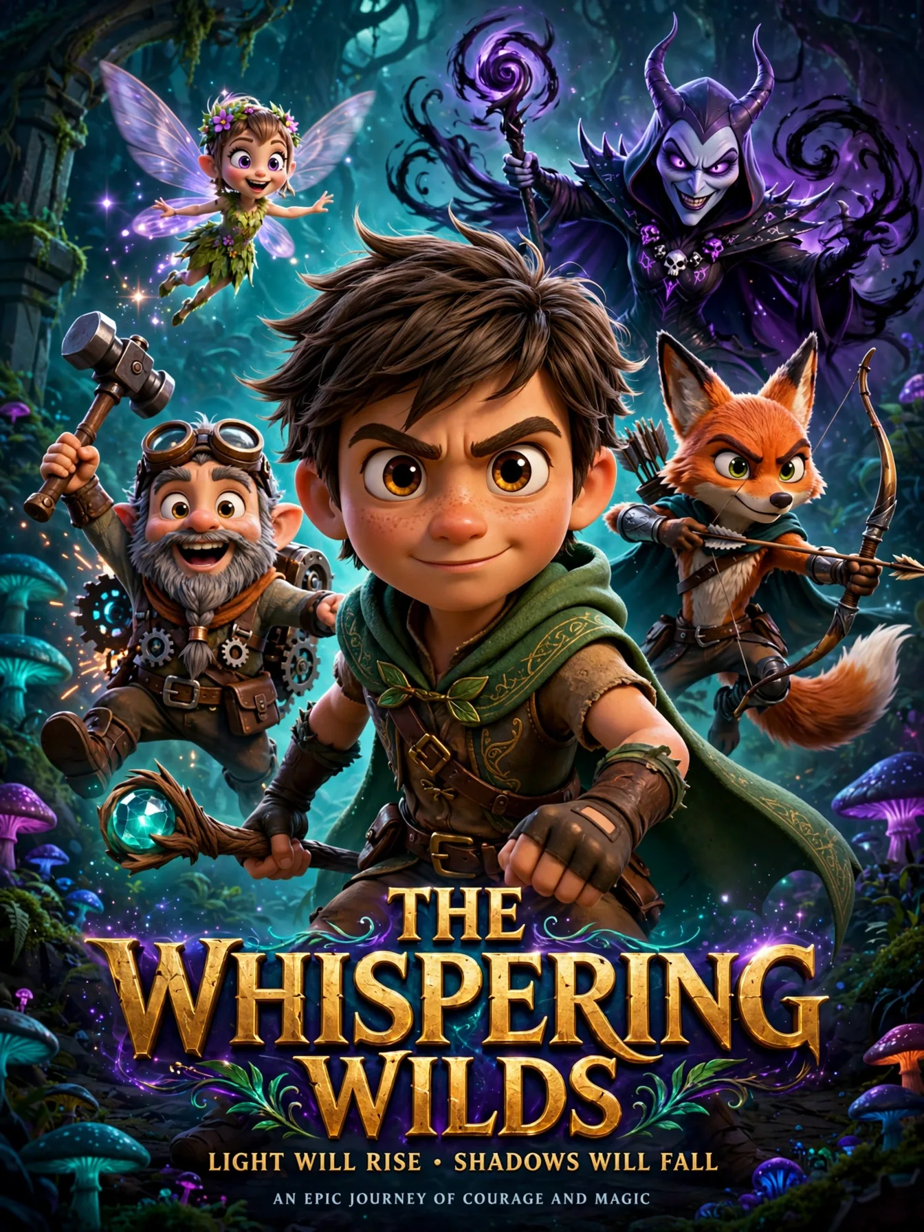 Pixar-Style 3D Animated Movie Poster Prompt