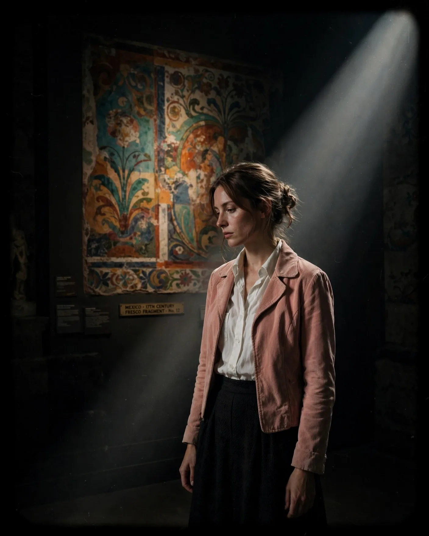 Cinematic Museum Spotlight Editorial Portrait Prompt