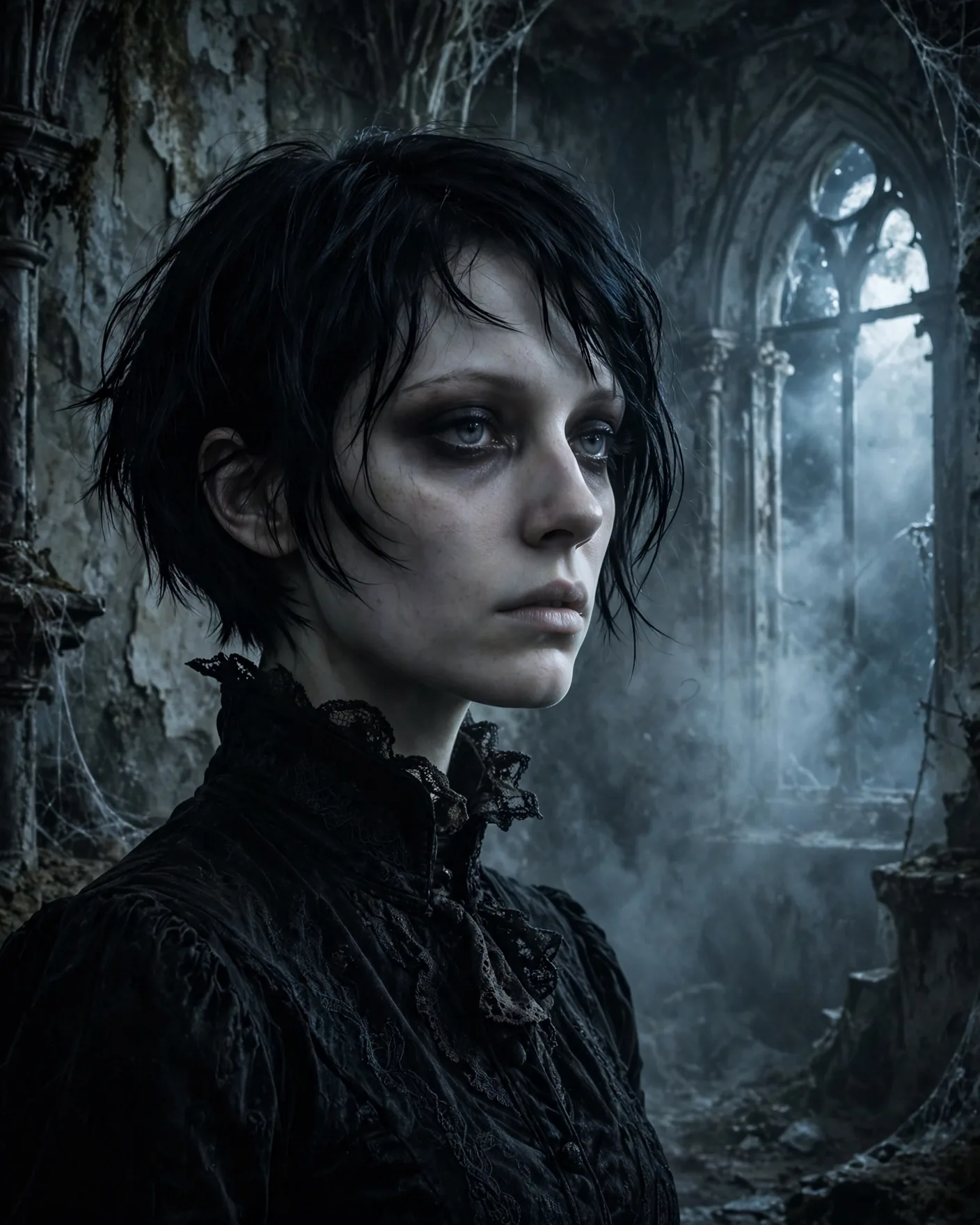 Gothic Horror Melancholic Portrait Prompt