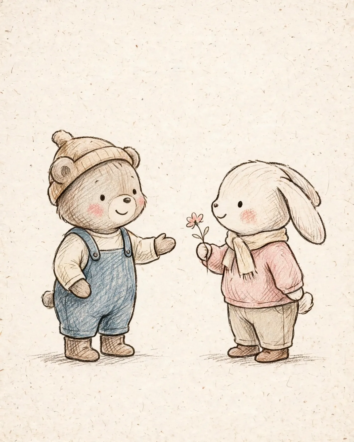 Storybook Pencil Illustration Character Template
