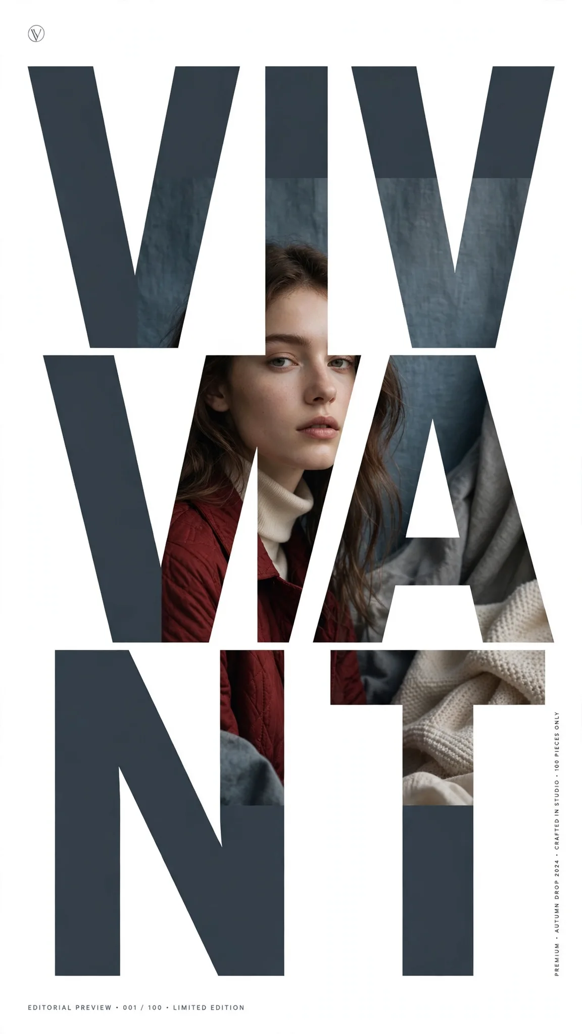 Typographic Mask Window Poster Prompt — Giant Letter Cutout Design