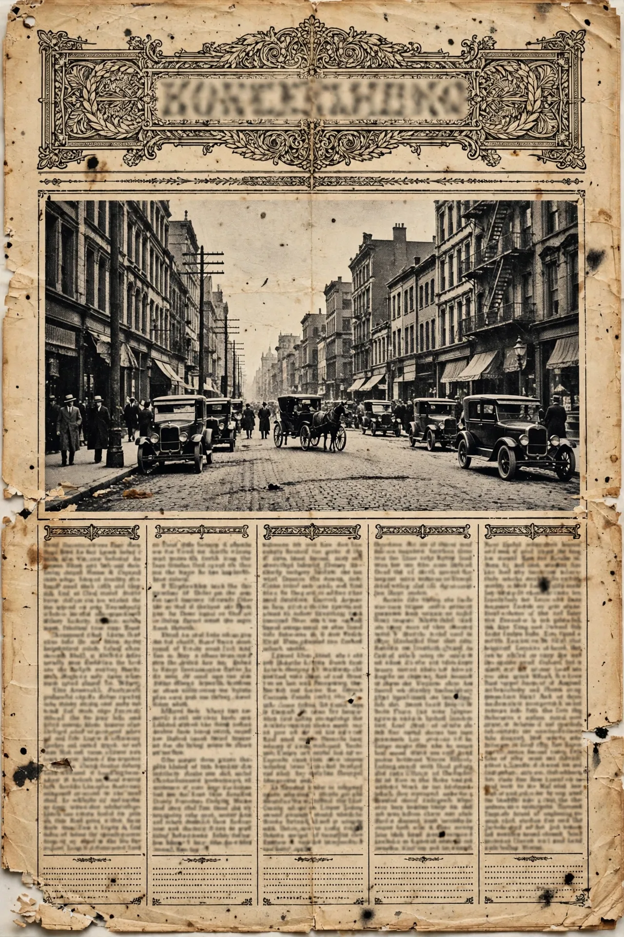 Vintage Newspaper Front-Page Design Prompt