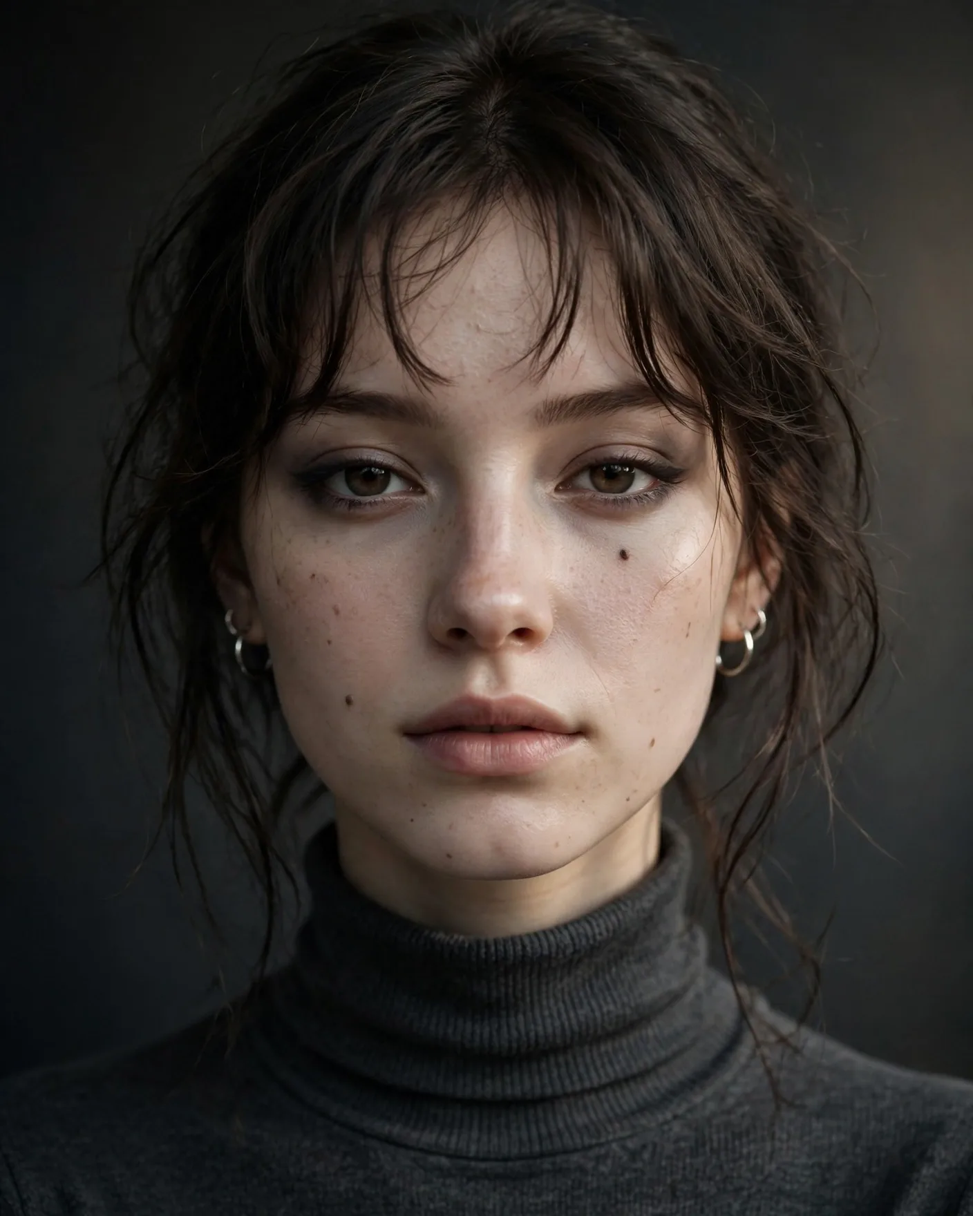 Ultra-Realistic Smoky-Eye Studio Portrait Prompt