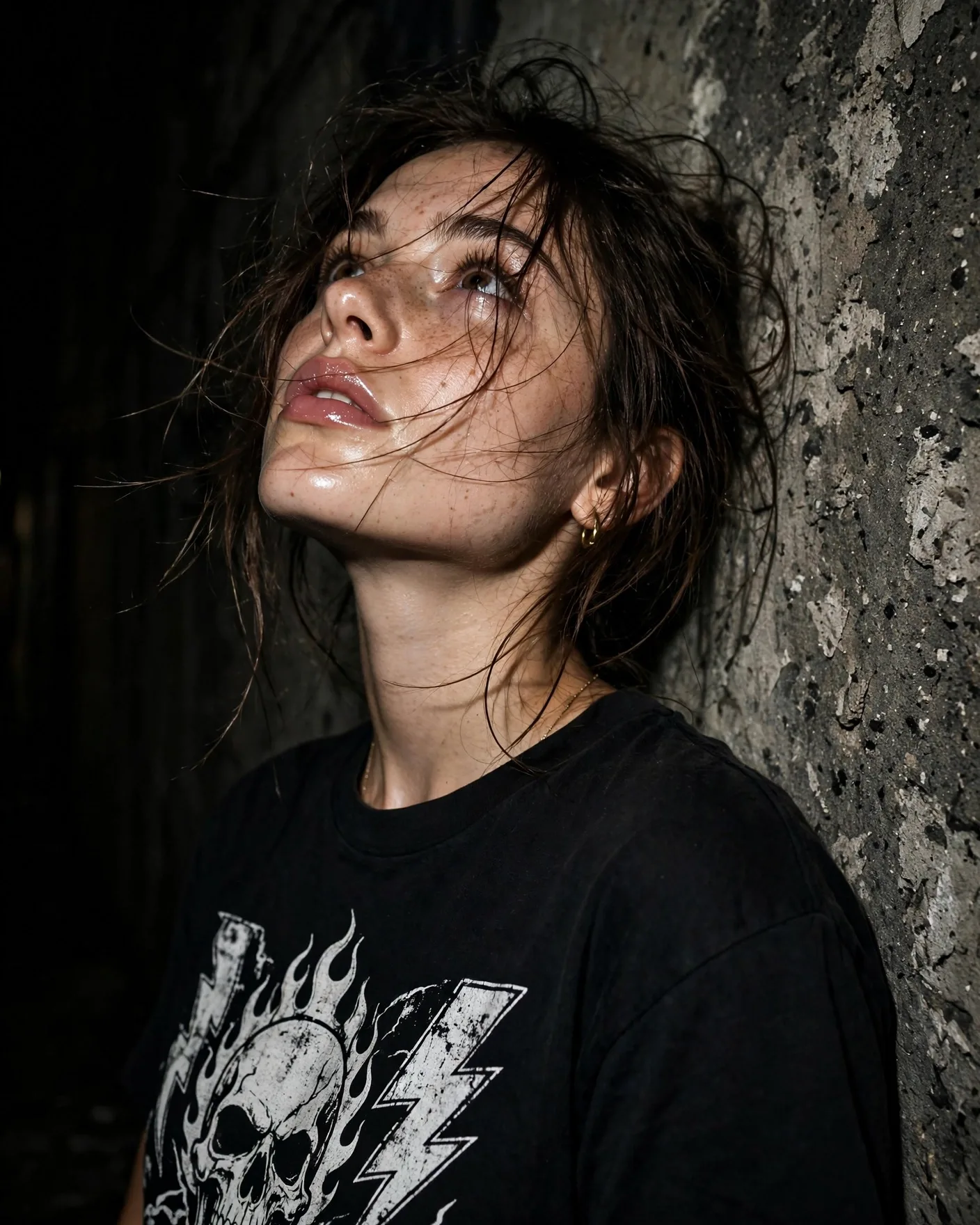 Flash Lit Streetwear Editorial Portrait Prompt