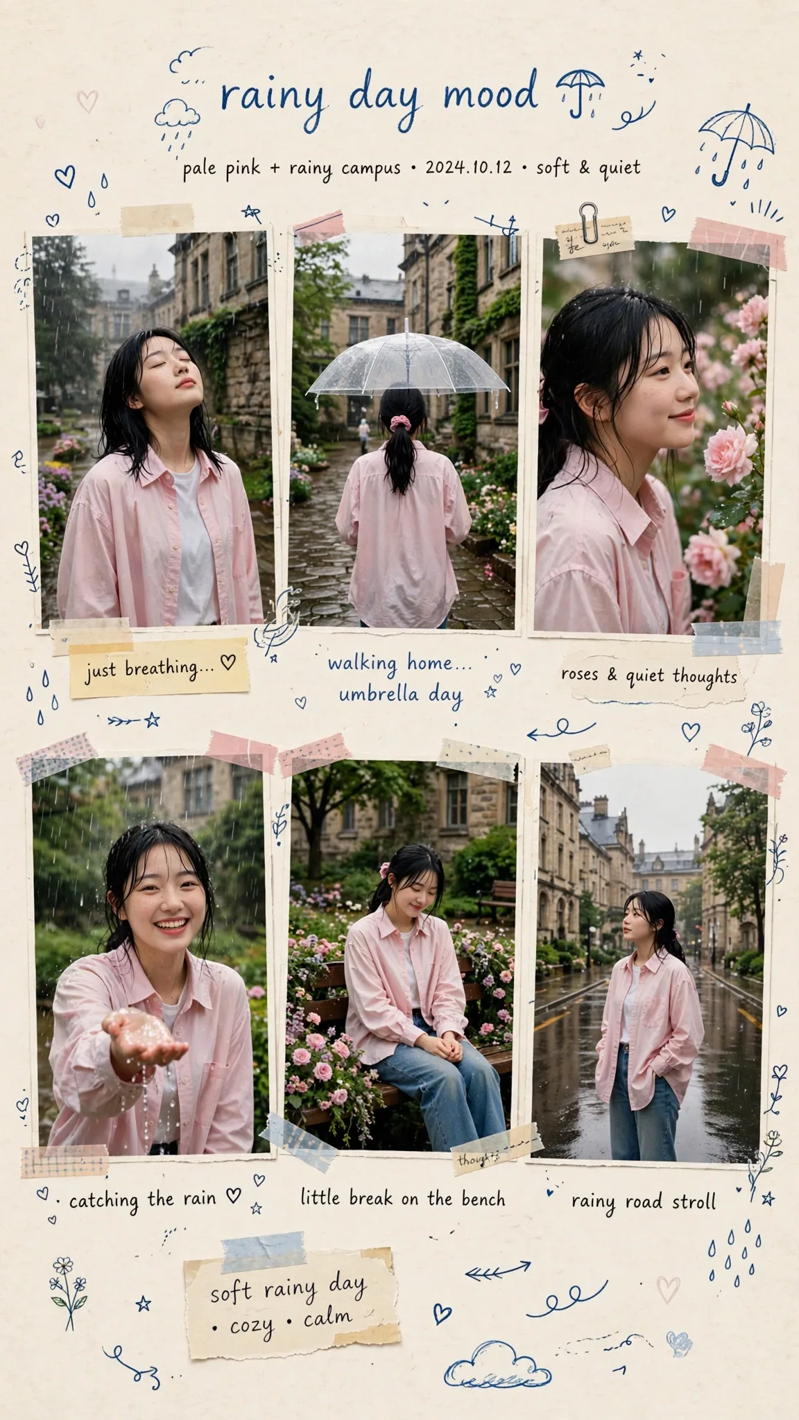 Rainy Day Collage Prompt — Pinterest-Style Aesthetic Moodboard