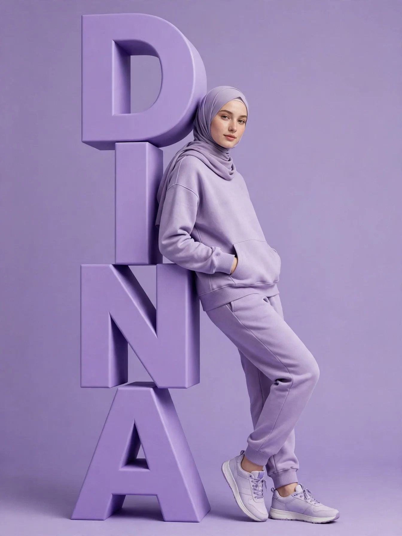 DINA Name Letters Portrait Self-Swap Editable AI Prompt