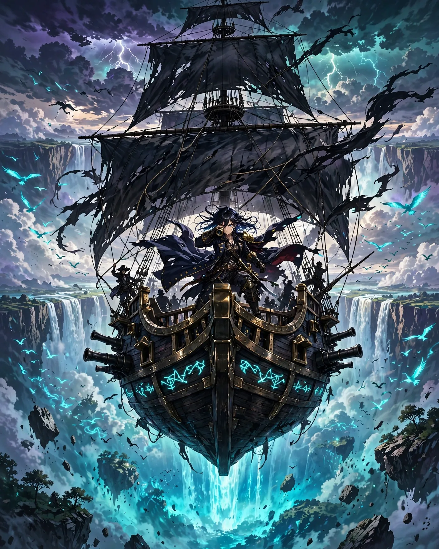 Flying Pirate Ship Fantasy Prompt — Voyage to the World's End
