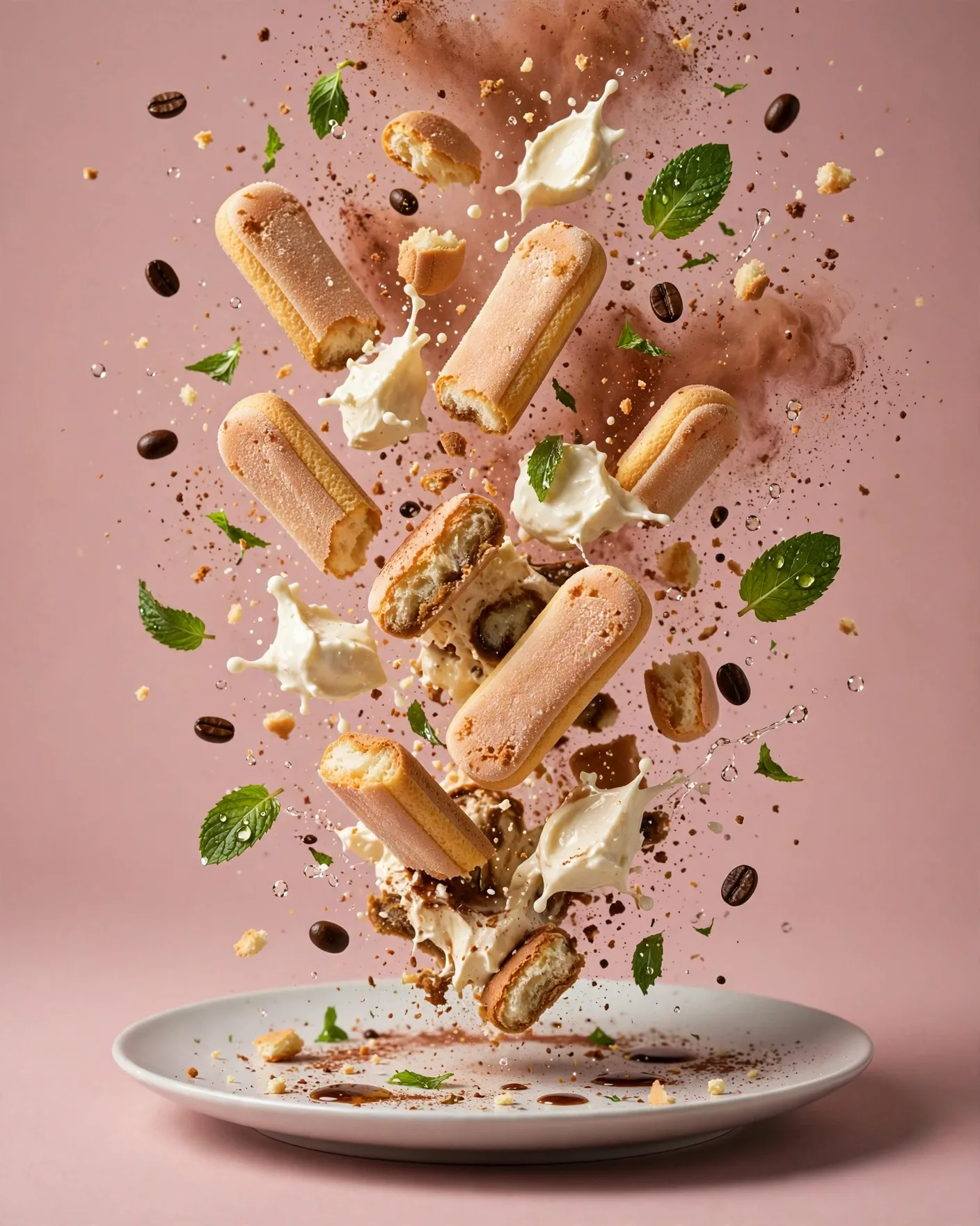 Levitating Food Photography Prompt — Deconstructed Dish in Mid-Air