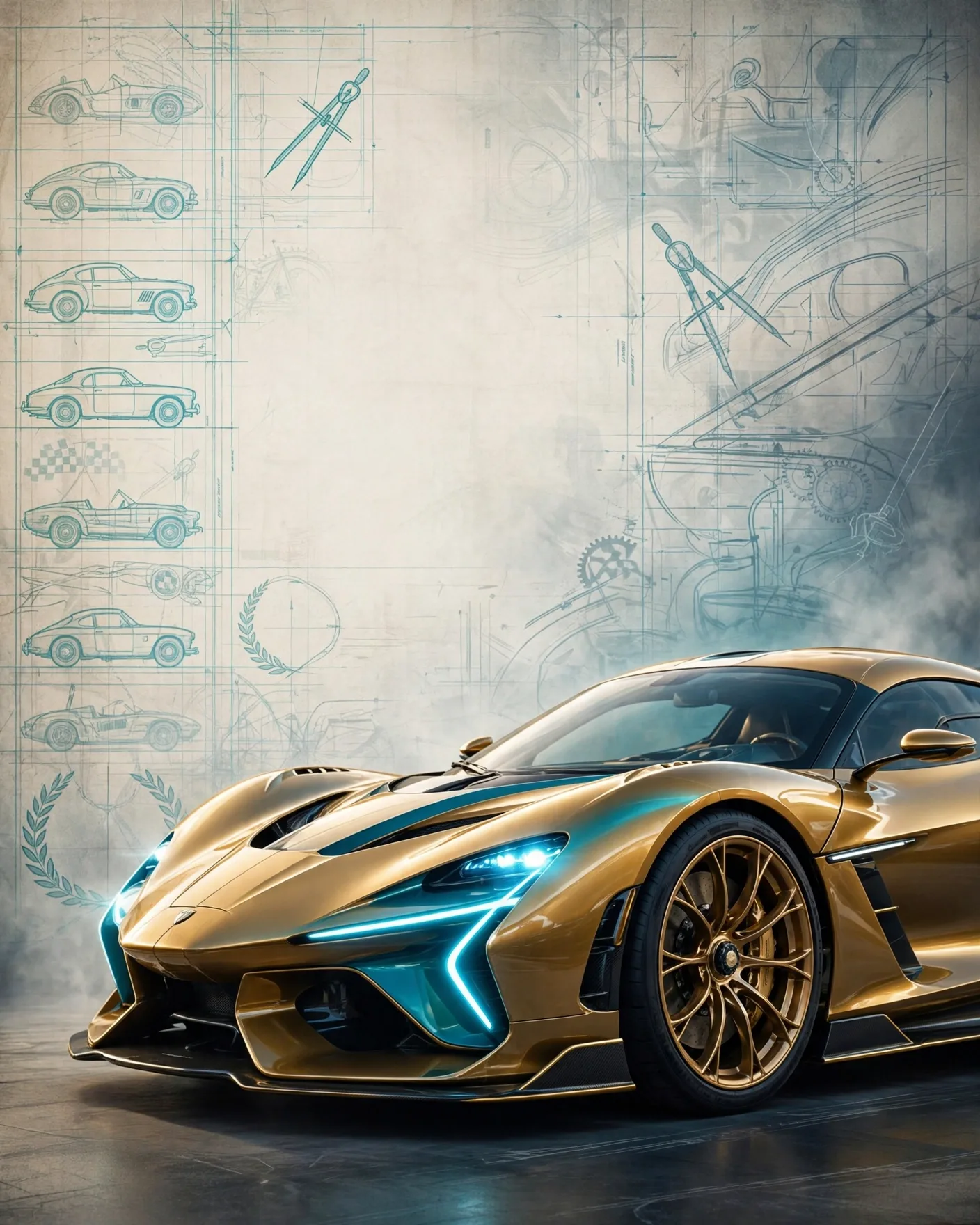 Epic Automotive Collector Poster Prompt — Hero Car Key Art (4:5)