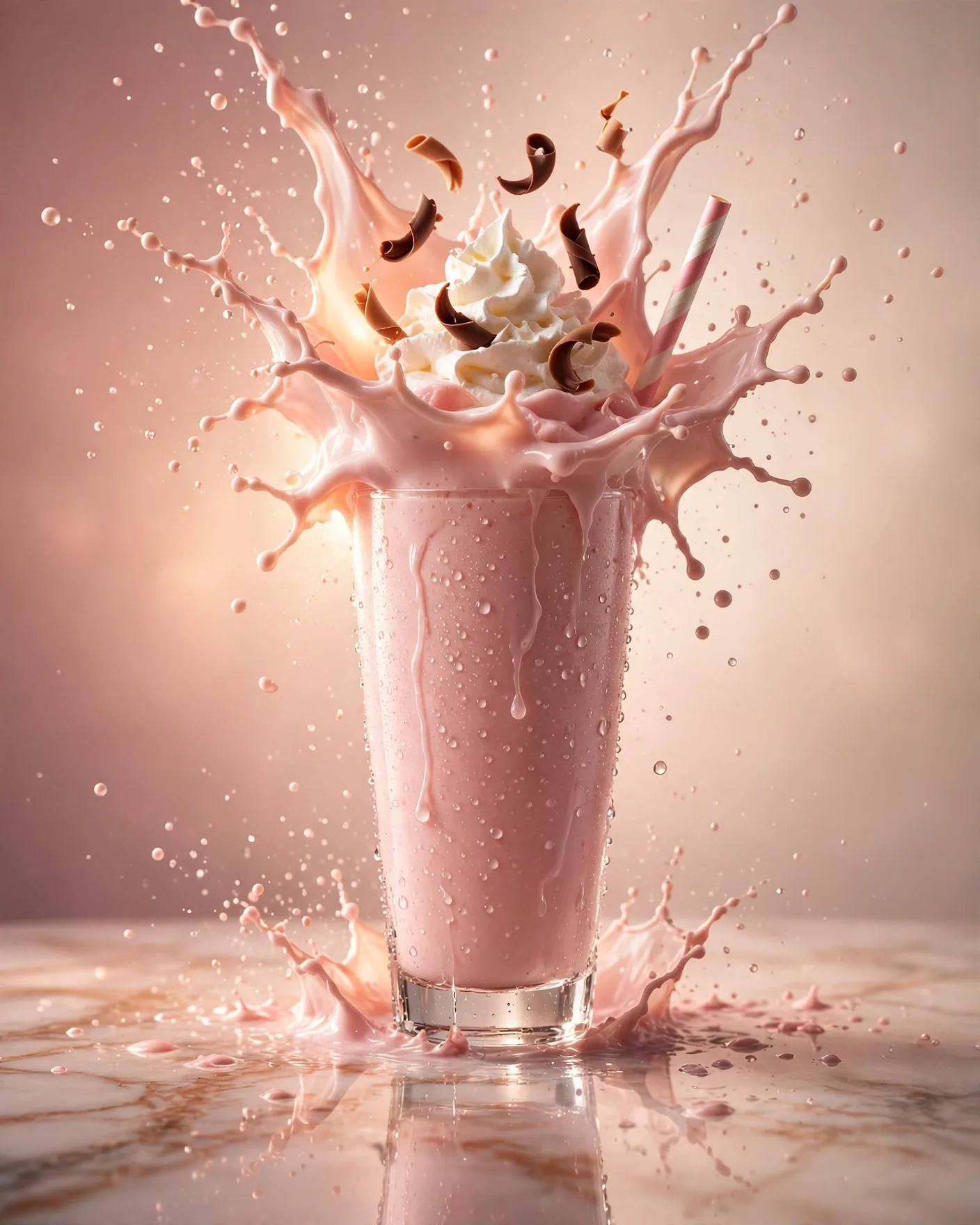 Luxury Milkshake Splash Photography Prompt — Creamy Commercial Shot