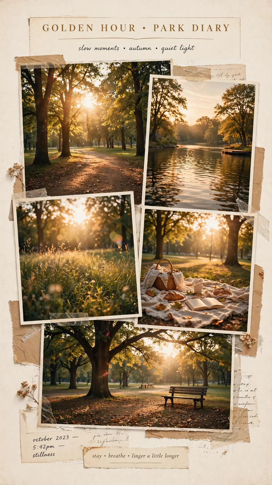 Golden Hour Cinematic Editorial Photo Collage