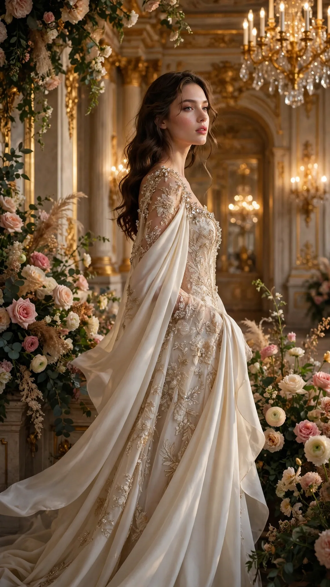 Couture Bridal Campaign Poster Prompt — Golden Editorial