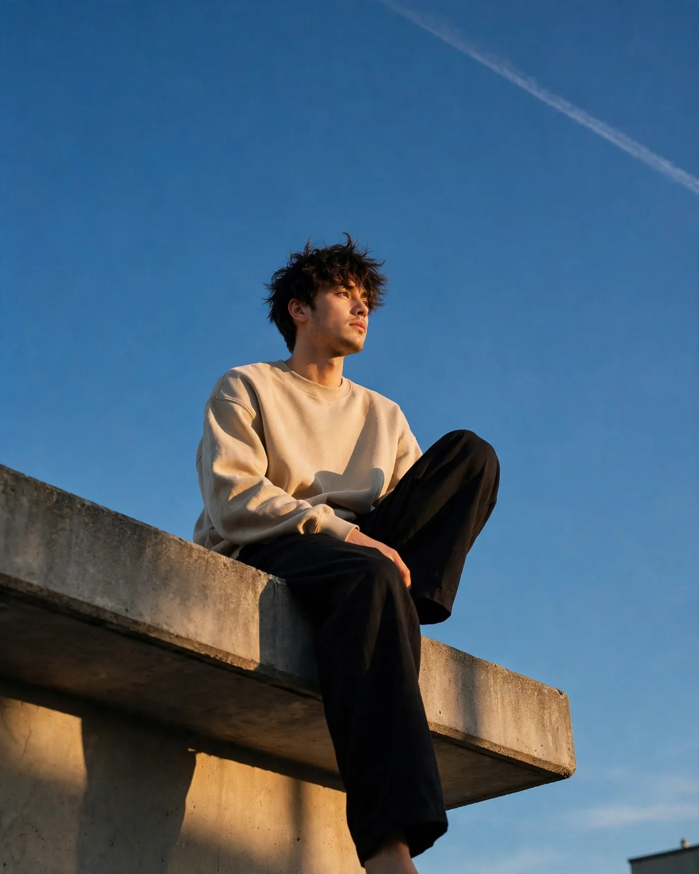 Rooftop Golden Hour Lifestyle Portrait Prompt