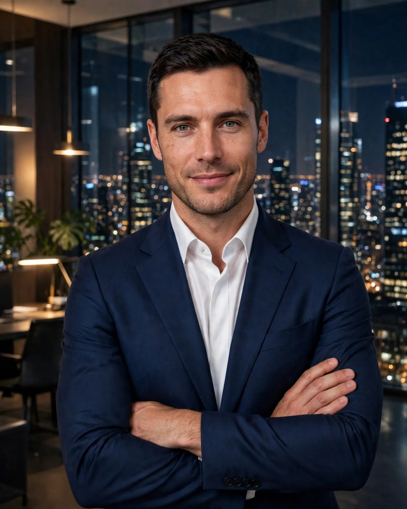 Luxury CEO Billionaire Office Portrait Face Swap Editable AI Prompt