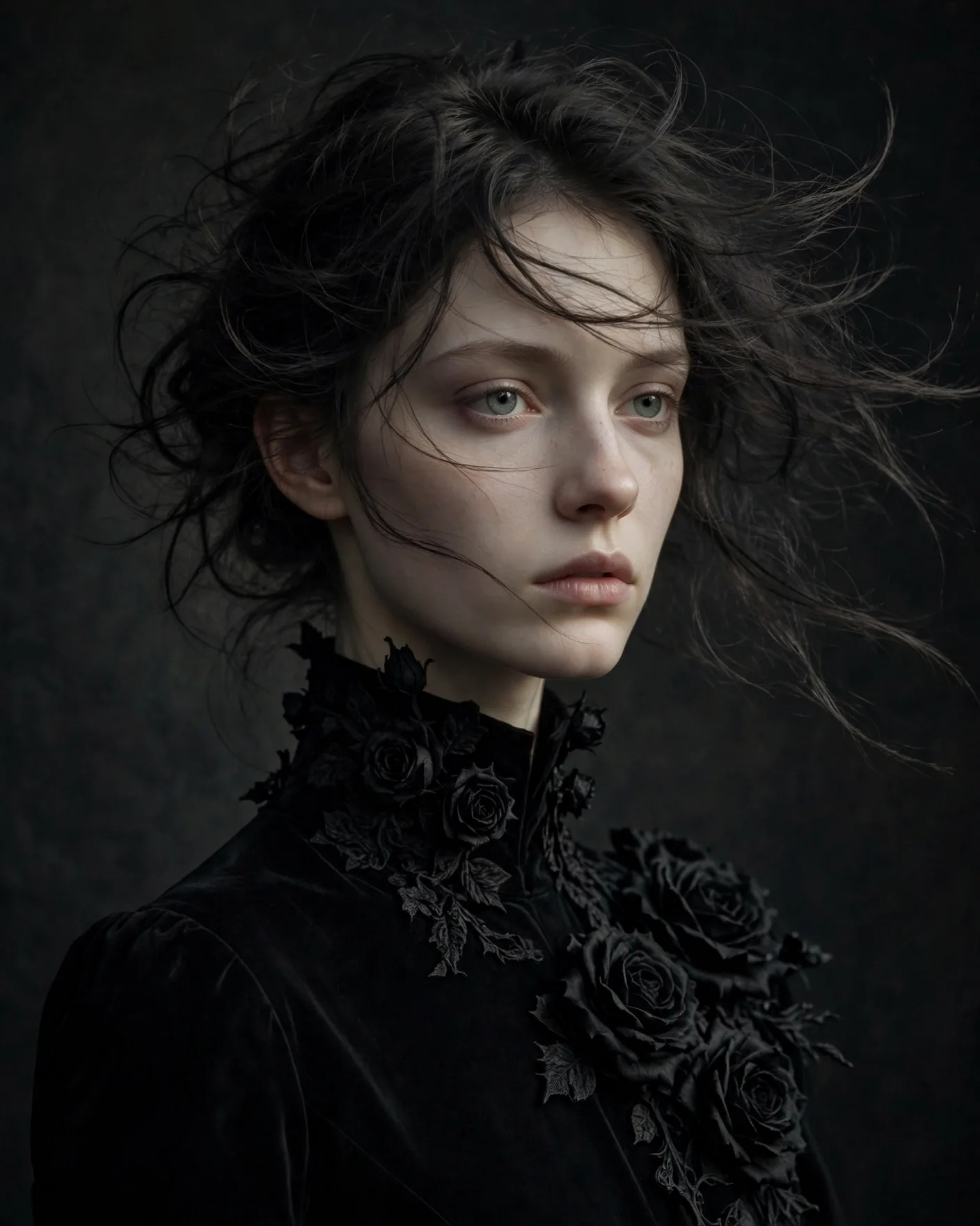 Gothic Elegance Couture Portrait Prompt