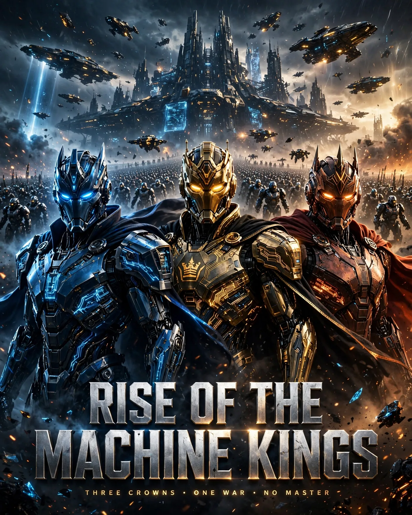 Epic AI Battle Movie Poster Prompt — Cinematic Sci-Fi Fantasy
